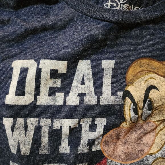 Disney Mens Grumpy Graphic Tee Size L Short Sleeve Crew Neck Shirt - Picture 5 of 9